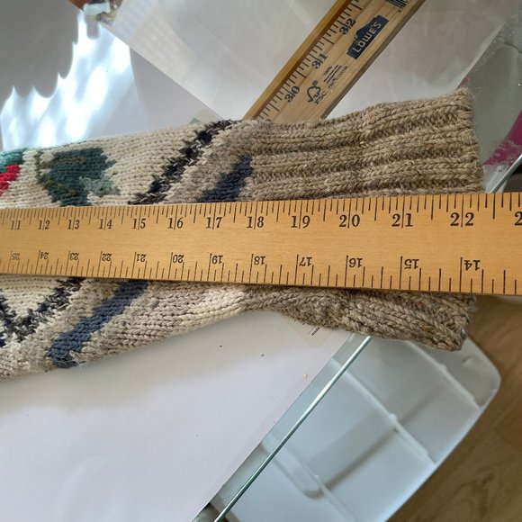 Last Chance Vintage IVY Sweater Button Down Hand Knit Country Design Medium Y2K - Picture 11 of 13